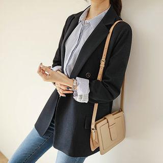 Double-breasted Pocket-detail Blazer