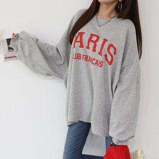 Paris Letter Oversize Sweatshirt