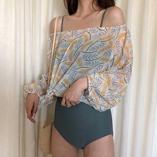Cover-up Top / Spaghetti Strap Swimsuit