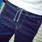 Gathered Hem Jeans