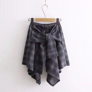 Plaind Asymmetric A-line Skirt