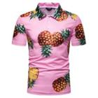 Short-sleeve Pineapple Print Polo Shirt