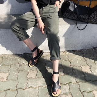 Loose-fit Tapered Cotton Pants