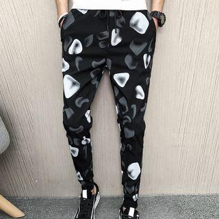 Printed Drawstring Slim Fit Pants