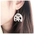Acrylic Lotus Root Dangle Earring 1 Pair - White - One Size