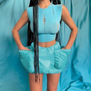 Padded Mini Fitted Skirt