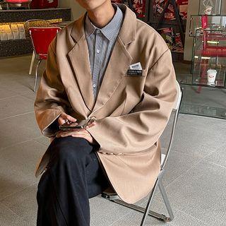 Long-sleeve Applique Single Breasted Blazer