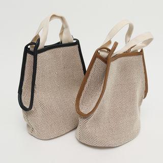 Piped Fabric Tote & Strap