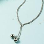 Bell Pendant Alloy Necklace 1pc - Silver - One Size
