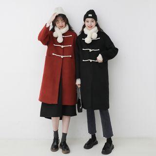 Set: Frog Buttoned Coat + Scarf
