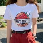 Short-sleeve Chili Print T-shirt
