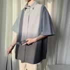 Elbow-sleeve Ombre Shirt