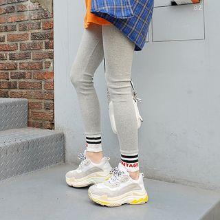 Letter Contrast-panel Leggings