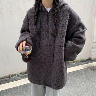 Furry Half Zip Hoodie