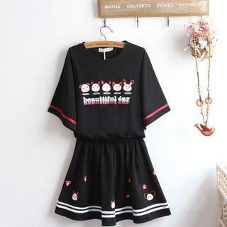 Print T-shirt / Mini Skirt / Set