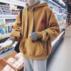 Applique Mock Two-piece Hoodie