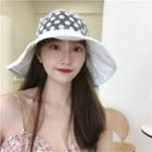 Floral Embroidered Paneled Sun Hat