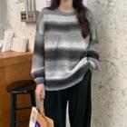Loose-fit Gradient Knit Sweater
