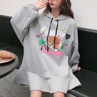 Tiger Print Hoodie Dress