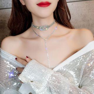 Rhinestone Knot Choker