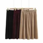 Plain Split Midi Skirt