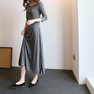 Scoop-neck A-line Dress