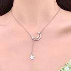 Moon & Star Chain Necklace 0458a - Necklace - One Size