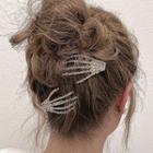 Skeleton Hand Rhinestone Alloy Hair Clip (various Designs) / Set
