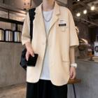 Short-sleeve Two Button Blazer