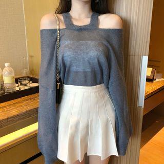 Cold Shoulder Knit Pullover