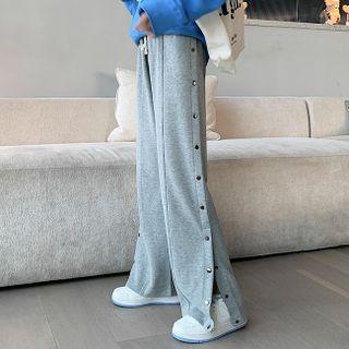 Side-button Wide-leg Sweatpants (various Designs)
