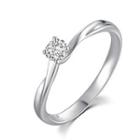 18k/750 White Gold Diamond Solitaire Women Ring