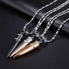 Bullet Pendant Stainless Steel Necklace