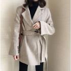 Plain Slim-fit Jacket As Figure - One Size