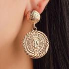 Textured Face Earring