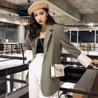 Tie Waist Single-breasted Blazer