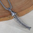 Fishbone Pendant Necklace