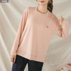 Paris Embroidered Textured Sweatshirt