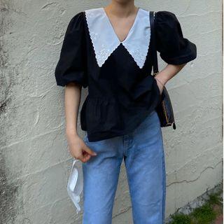 Short-sleeve Collar Top