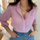 Roll-up Sleeve Sheer Shirt
