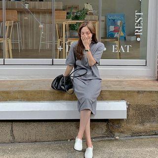 Knitted Boxy-fit Midi Dress