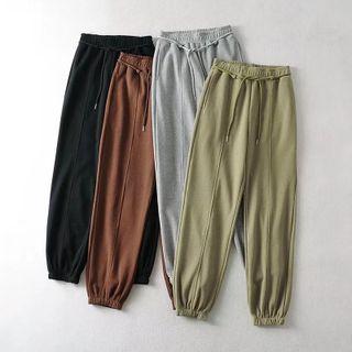 High-waist Tie-waist Sweatpants