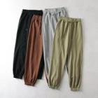 High-waist Tie-waist Sweatpants