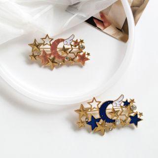 Alloy Flying Moon & Star Hair Clip