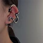 Snake Alloy Cuff Earring 1 Pc - Left - Silver - One Size