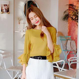 Tiered Ruffle-cuff Blouse