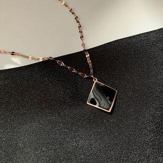 Geometric Pendant Necklace Rose Gold - One Size