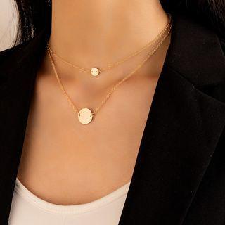Disc Layered Alloy Choker 21040 - Gold - One Size