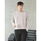Notched-neckline Colored T-shirt