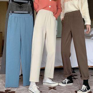 High-waist Corduroy Cropped Pants
